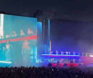 Ewa Farna na stadionie w Pradze