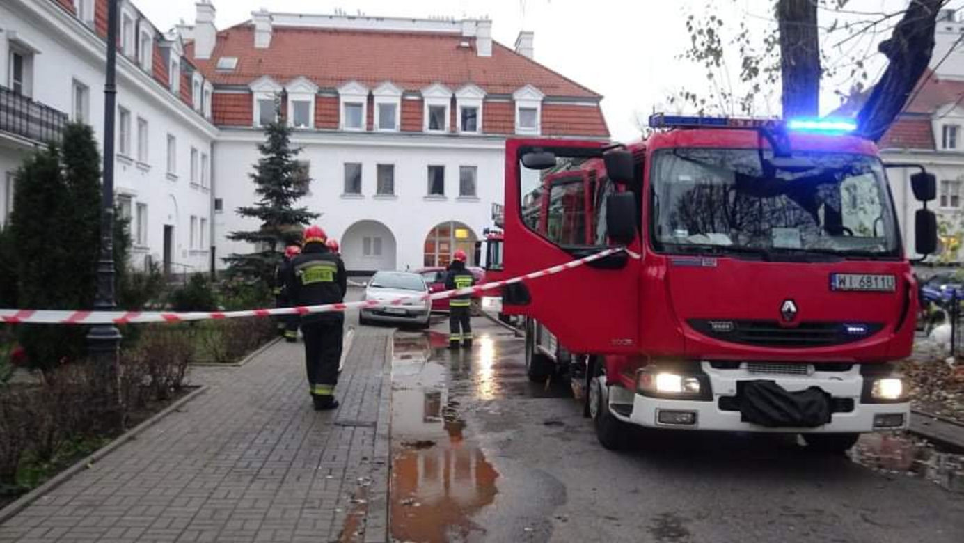  Pożar na ul. Wyspiańskiego na Żoliborzu