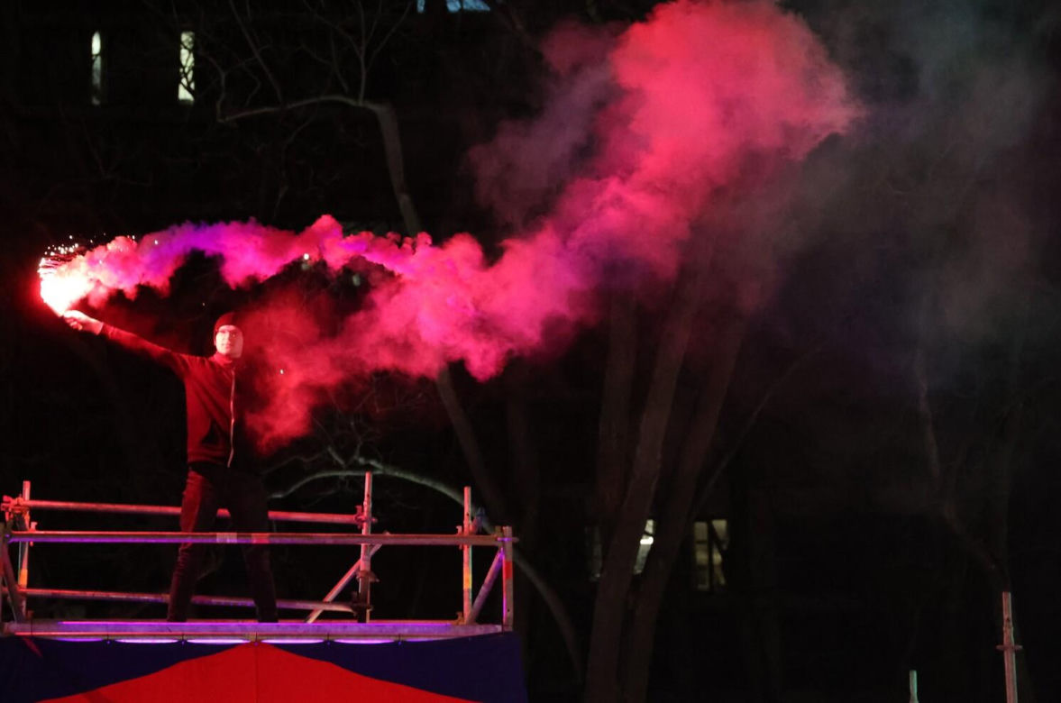 Fire show na pl. Teatralnym przy CSK w Lublinie. Było gorąco! 