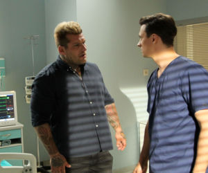 W rytmie serca 3 sezon odc. 29. Adam (Mateusz Damięcki), Dorian (Popek)