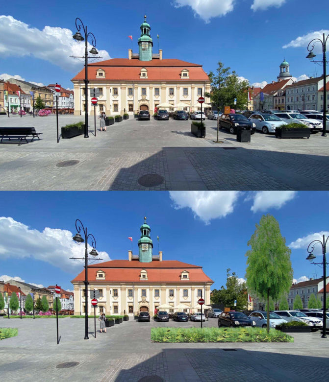 Ma rynku w Rawiczu będzie więcej zieleni
