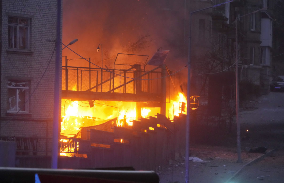 Ukraina. Zbombardowany Kijów