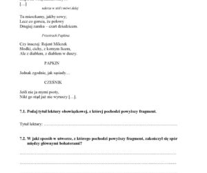 Próbny egzamin ósmoklasisty 2020. Arkusz z języka polskiego