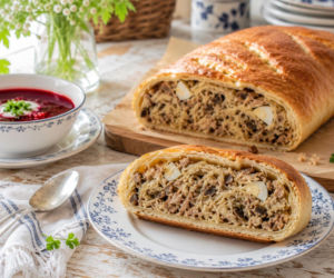 Ten drożdżowy pieróg z kapustą i mięsem zastępuje cały obiad. Rodzina zawsze prosi o dokładkę
