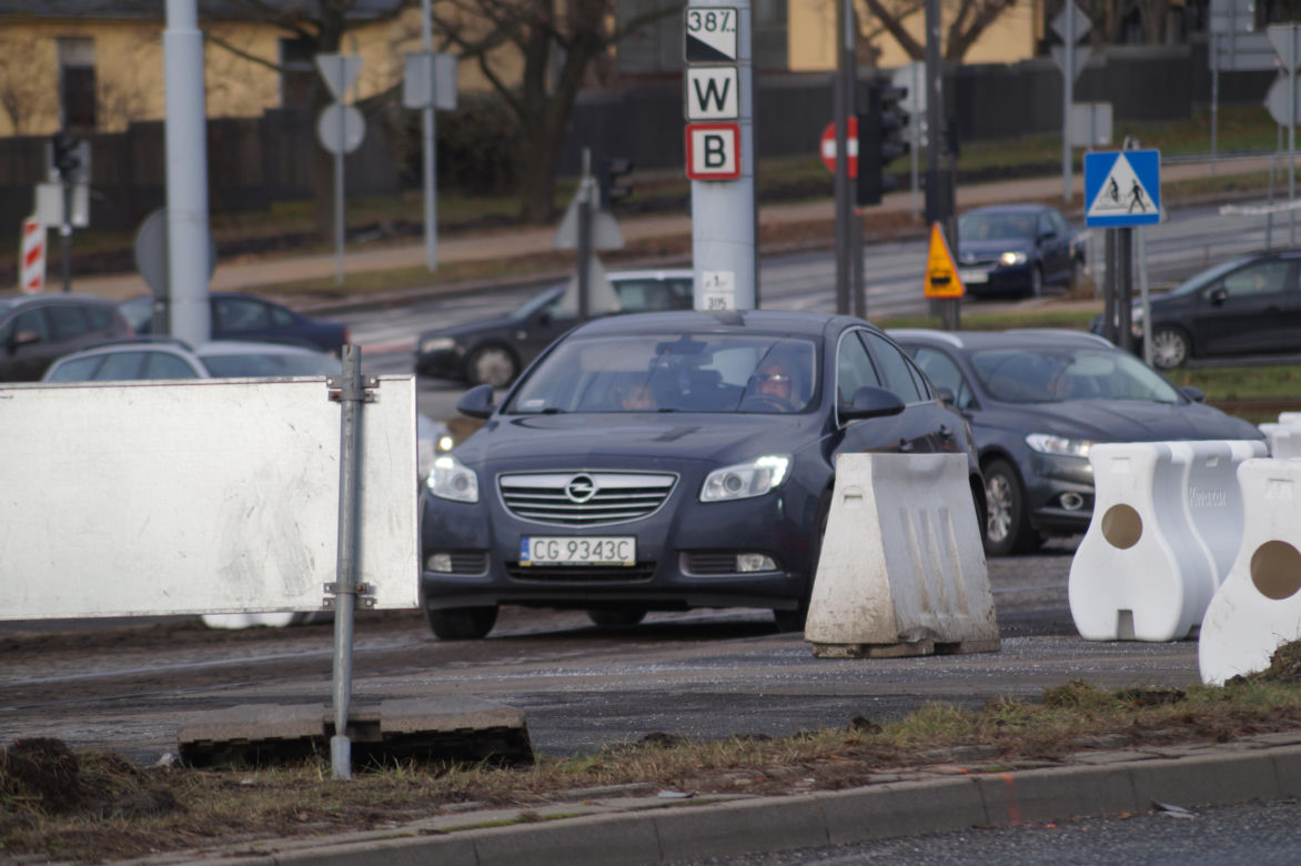 Auta jeżdżą jak tramwaje! Tak wyglądają zmiany na moście Pomorskim w Bydgoszczy