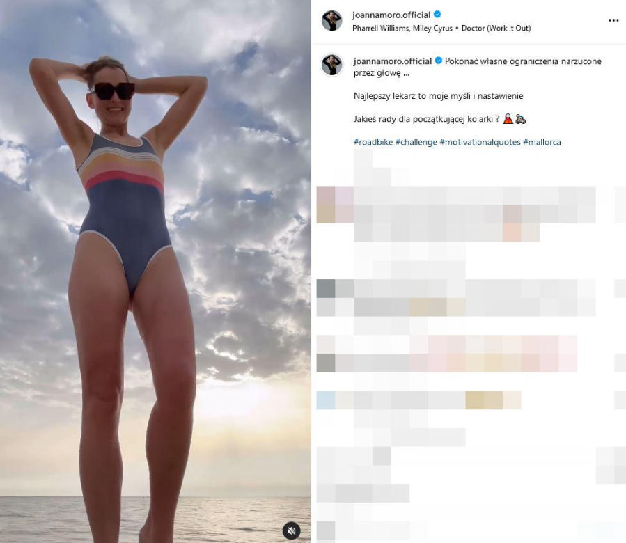 Joanna Moro trenuje na Majorce