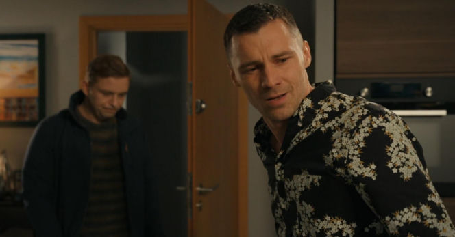 Barwy szczęścia odc. 3341. Darek Janicki (Andrzej Niemyt), Hubert (Marek Molak)