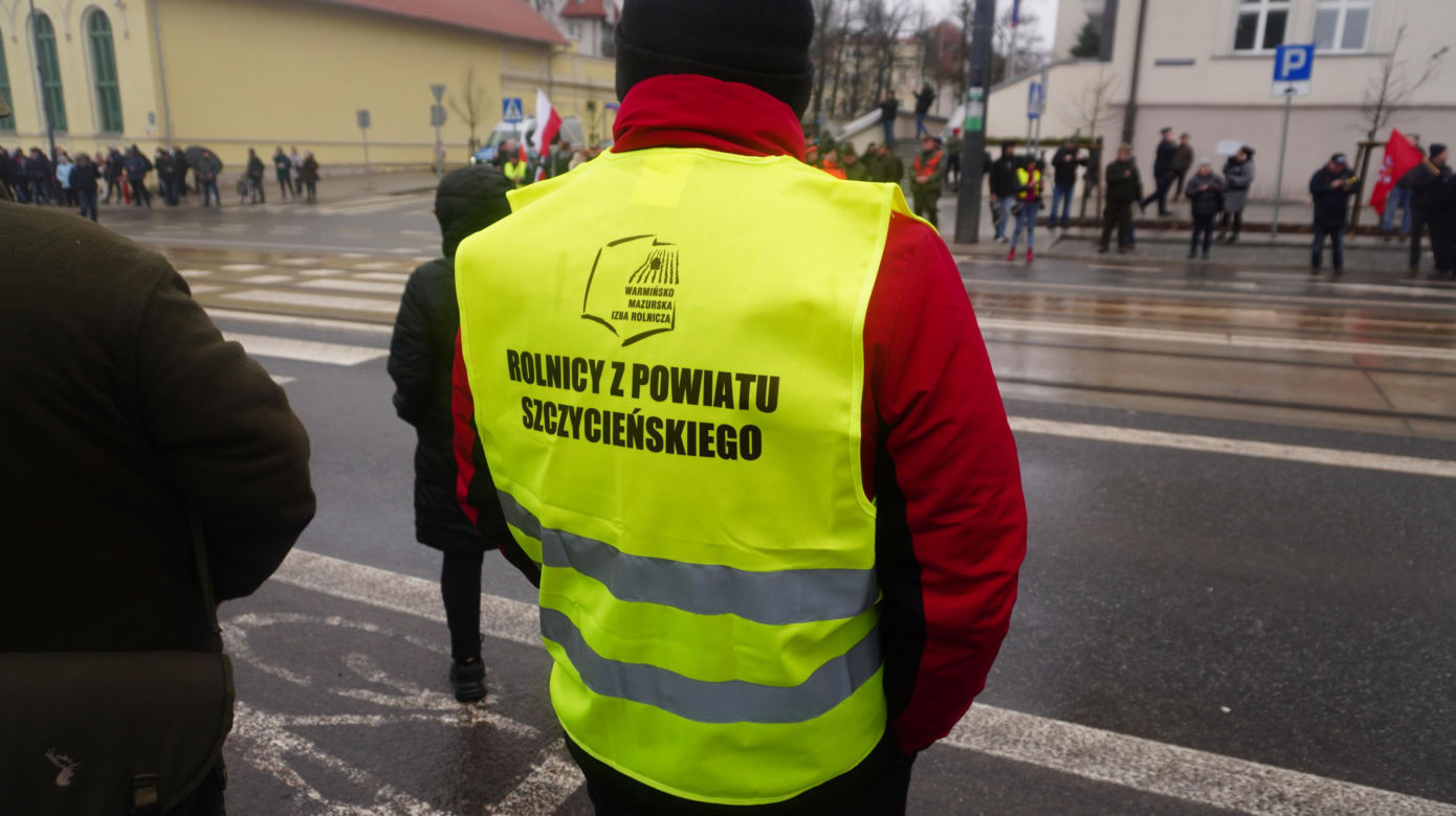 Protest rolników w Olsztynie, 20 lutego