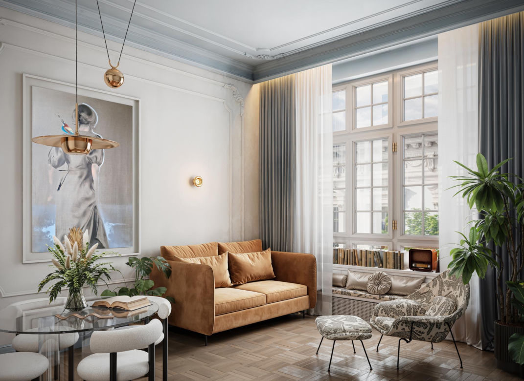 Wnętrza w stylu modern classic