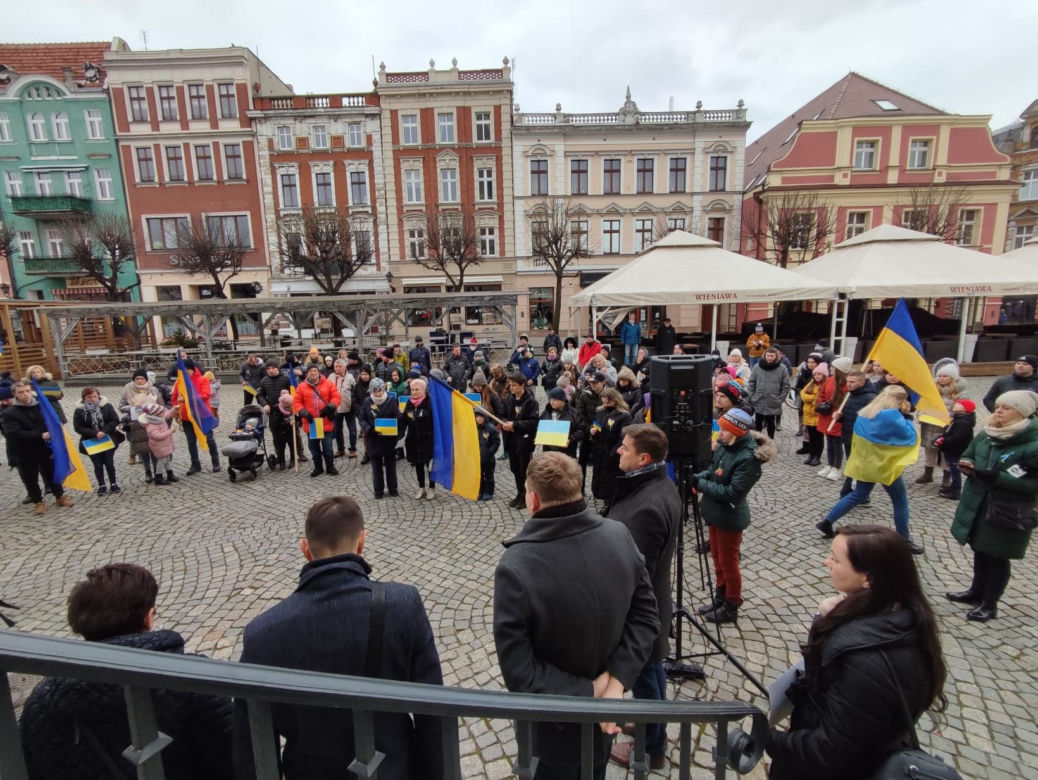 Manifestacja na leszczyńskim rynku