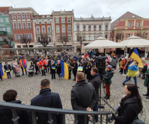 Manifestacja na leszczyńskim rynku