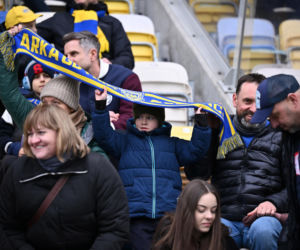 Arka Gdynia - Widzew Łódź: Zdjęcia kibiców i zawodników z meczu 25. kolejki PKO BP Ekstraklasy