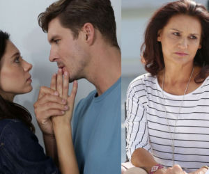 M jak miłość. Aleksandra (Małgorzata Pieczyńska), Marcin (Mikołaj Roznerski), Iza (Adriana Kalska)