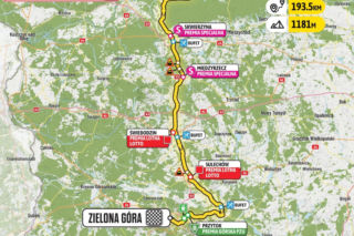 Tour de Pologne 2026 - 3. etap MAPA. Trasa etapu Gorzów - Zielona Góra 5.08.2026