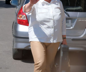 Beata Szydło na beżowo na Nowogrodzkiej u prezesa Kaczyńskiego