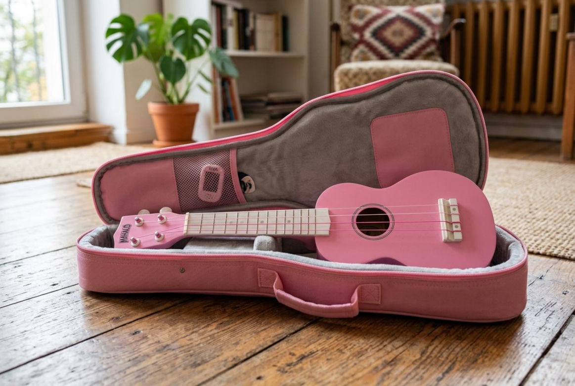 Różowe ukulele
