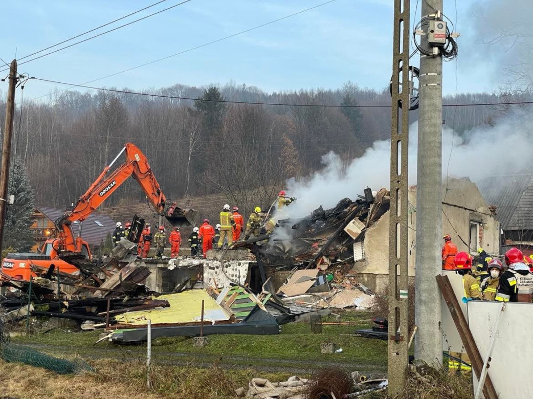 Wybuch w Ustroniu. Strażacy wyciągali spod gruzów ciało przyjaciela. Koszmar rozegrał się w ułamku sekundy