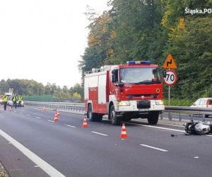Tragiczny wypadek w Wiślicy. Nie żyje motocyklista [ZDJĘCIA]