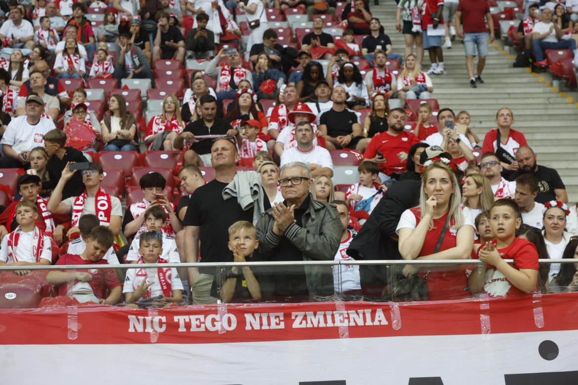 Kibice na meczu Polska-Nigeria