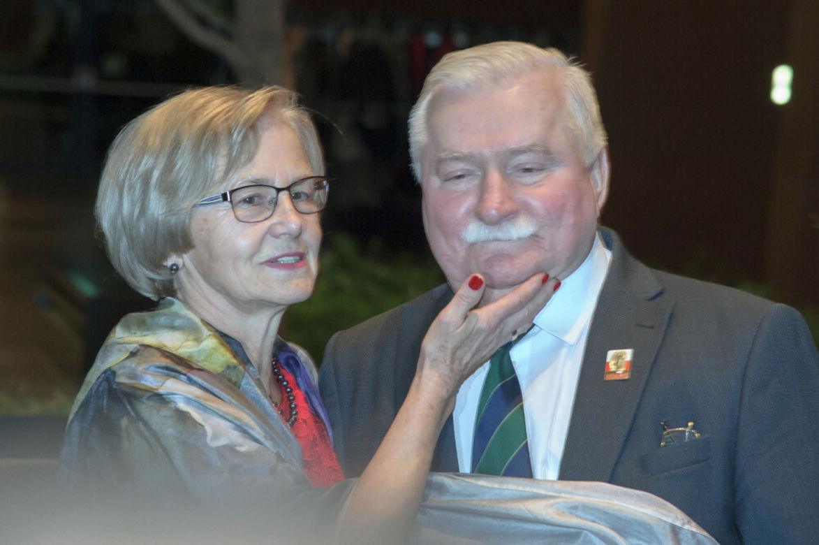 Lech Wałęsa z żoną Danutą Wałęsą