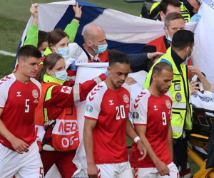 Mecz Dania - Finlandia przerwany! Piłkarz Christian Eriksen stracił przytomność