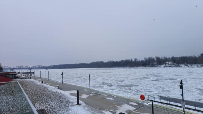 W Toruniu zamarzła Wisła