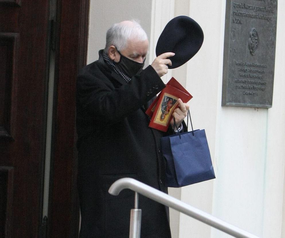 Jarosław Kaczyński po niedzielnej mszy