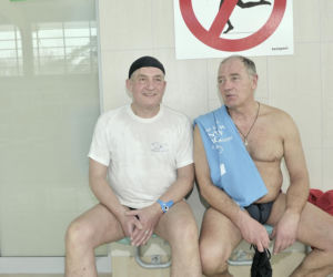 Karol Strasburger ćwiczy