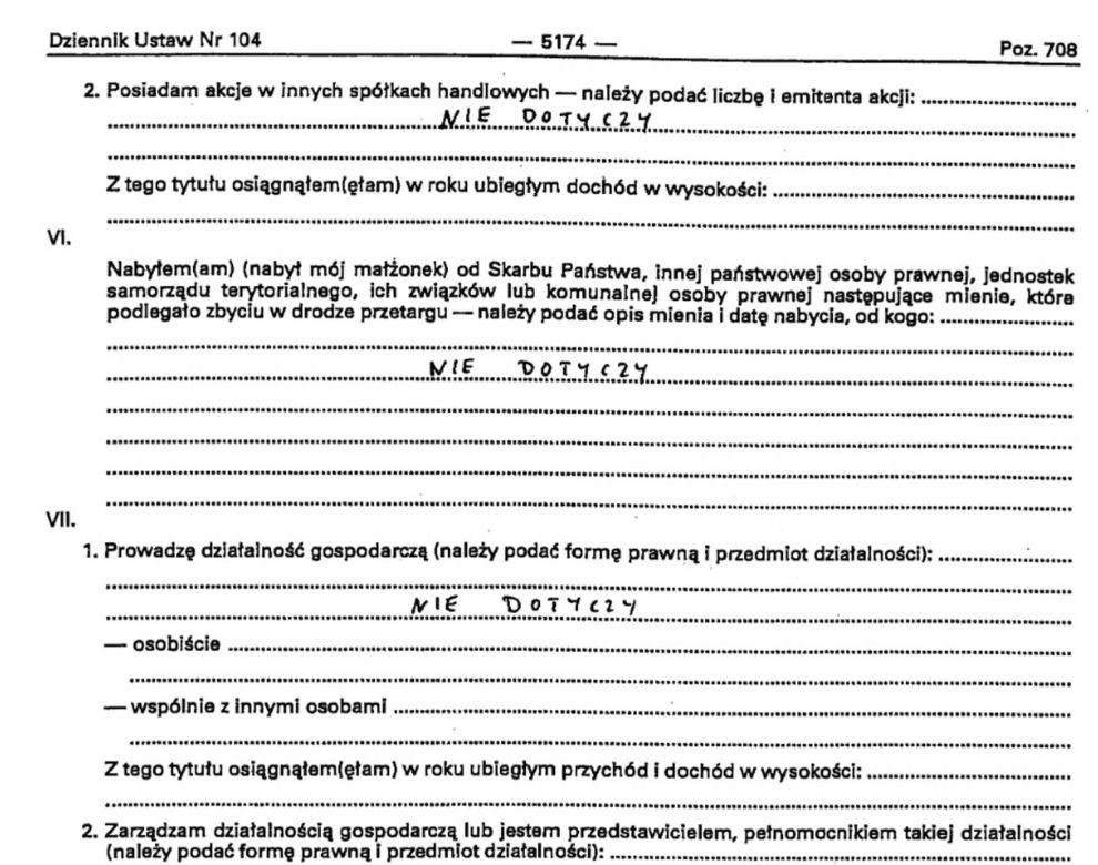 oświadczenie majątkowe europosła Mariusza Kamińskiego