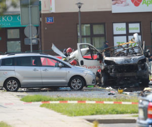 Wybuch auta z gazem spalił zywcem dwóch pracowników