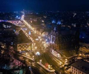 Świąteczny Białystok z lotu ptaka. Tak wygląda miasto z chmur! [ZDJĘCIA]