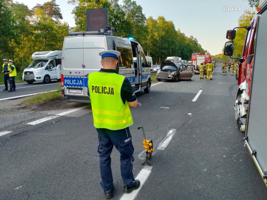 Wypadek na DK 1 w Kobiórze
