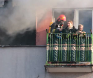 ratowanie staruszki pożar Słupno