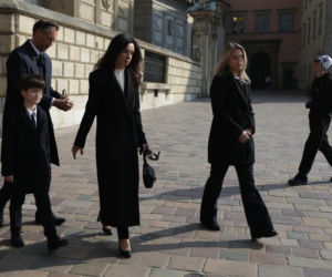 Marta Kaczyńska z rodziną w Krakowie podczas Obchodów 16. rocznicy katastrofy smoleńskiej