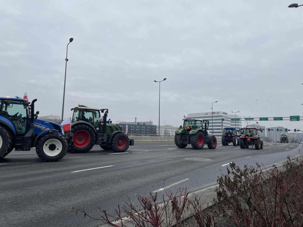 Strajk rolników w Krakowie