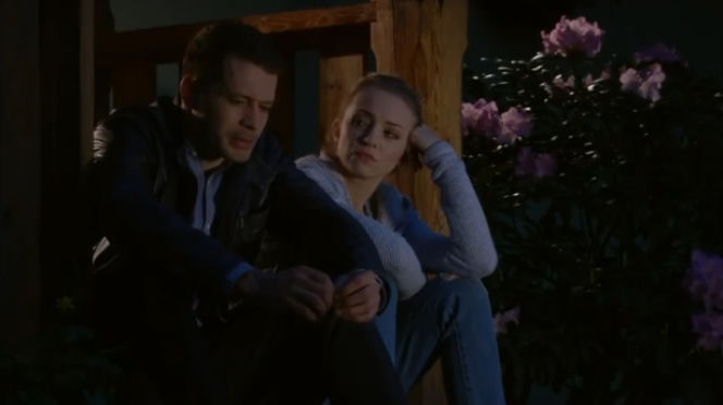 M jak miłość odc. 1080. Joanna (Barbara Kurdej-Szatan), Tomek (Andrzej Młynarczyk)