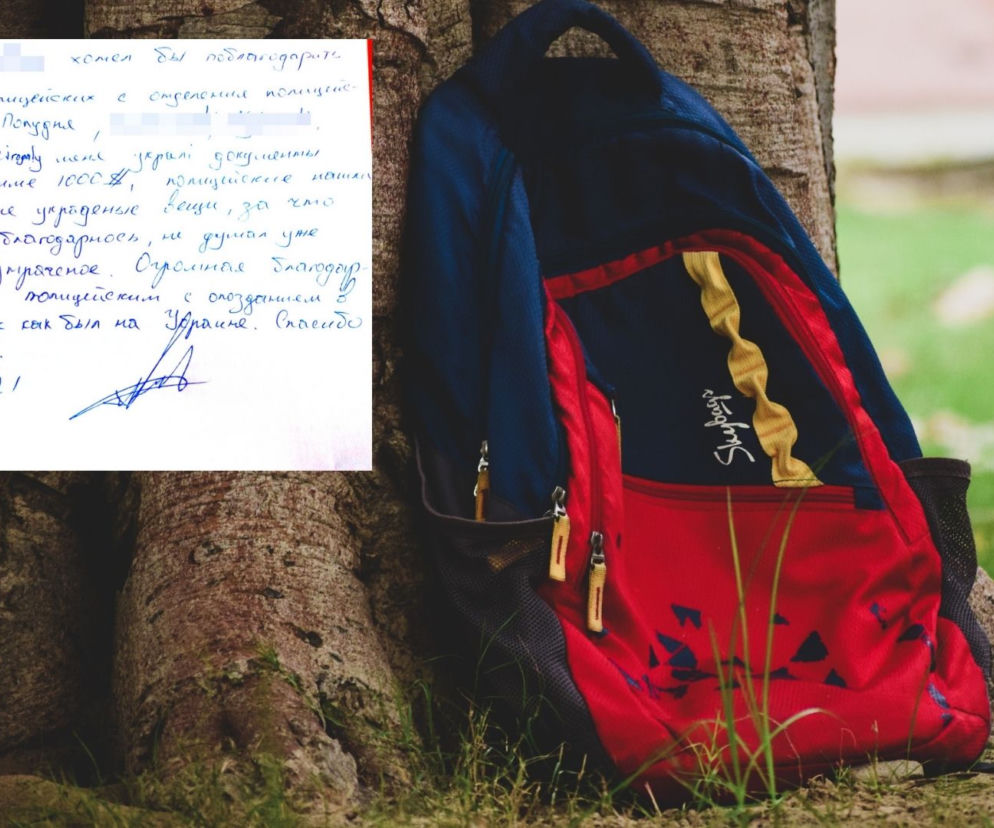 Oddali plecak z dokumentami i 1000 dolarów! Policjanci otrzymali ujmujące podziękowania! 