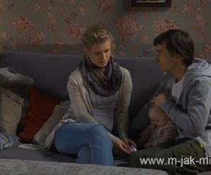 M jak miłość. Natalka (Marcjanna Lelek), Franek (Piotr Nerlewski),Hania (Maja Marczak)