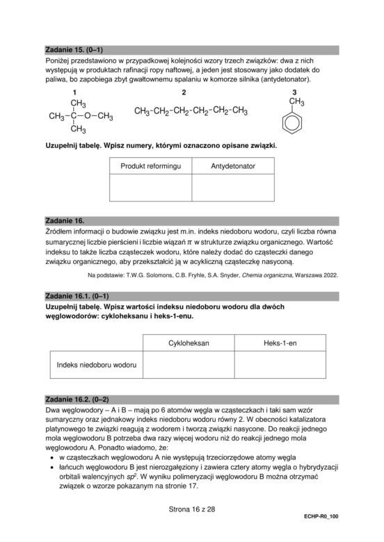 Matura 2026 Chemia FORMUŁA 2015: Arkusz CKE