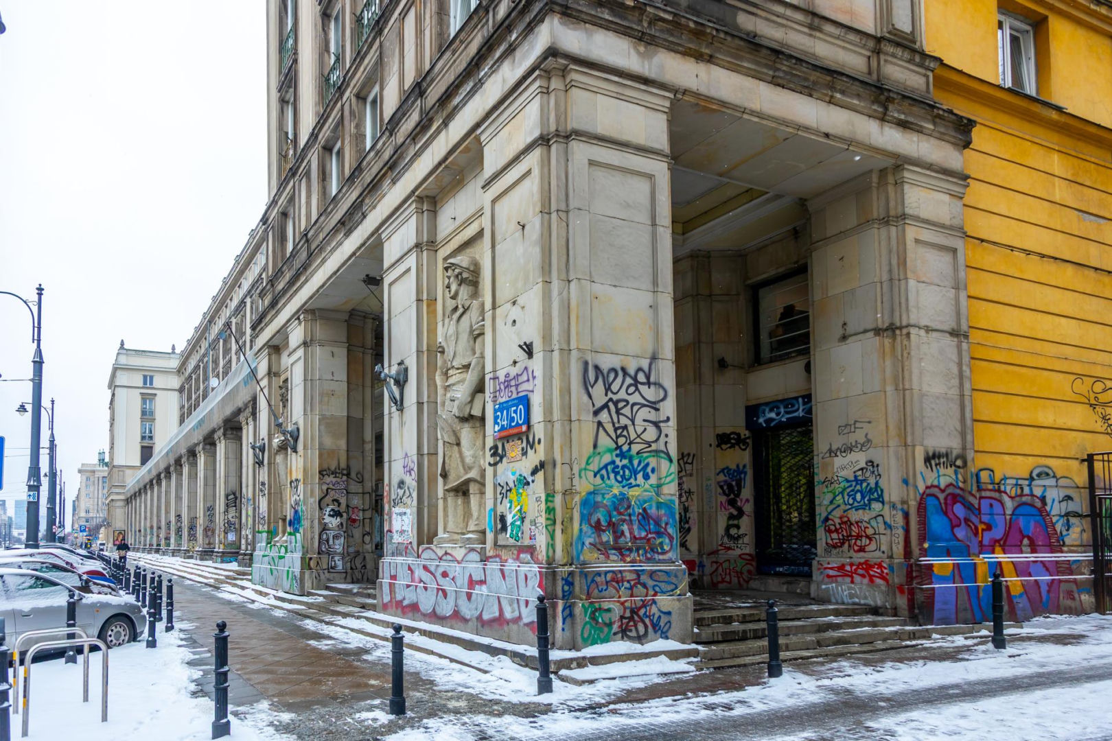 Graffiti w centrum Warszawy w 2026 r.