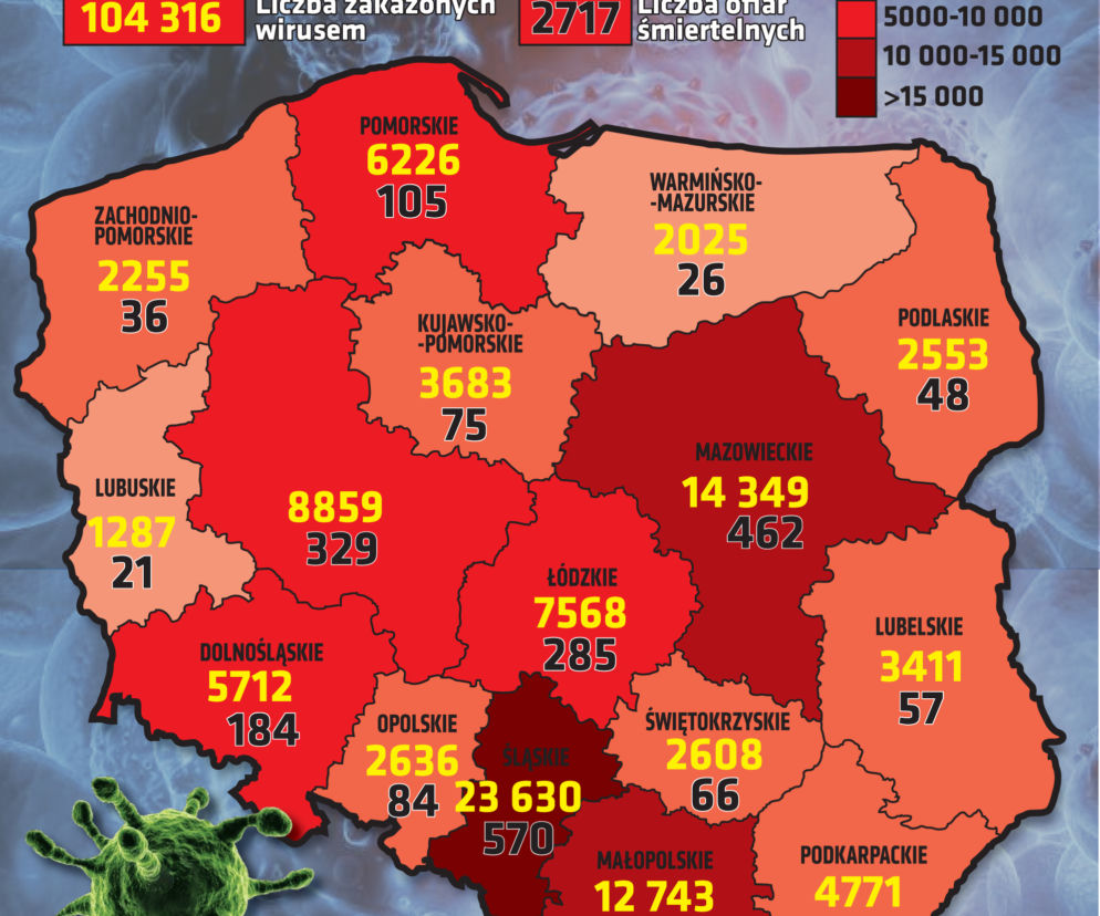 Koronawirus w woj. podlaskim. Nadal jest źle. Dużo nowych zakażeń. Powiat białostocki w CZERWONEJ strefie