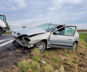 Poważny wypadek koło Torunia. Kierowca miał ogromne szczęście