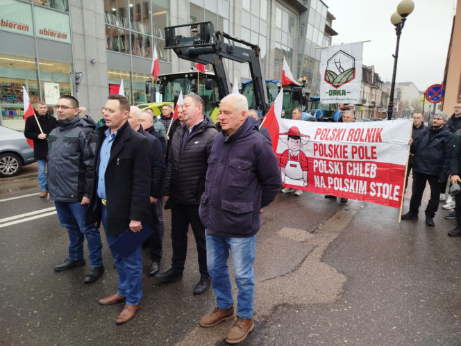 Rolnicy z regionu Siedleckiego protestowali w Siedlcach