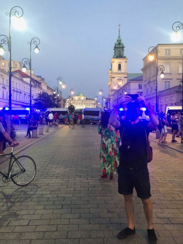 Protest na Krakowskim Przedmieściu