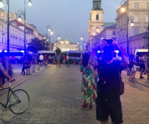 Protest na Krakowskim Przedmieściu