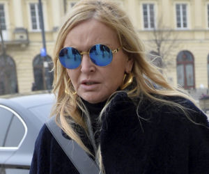 Monika Olejnik w glanach na pogrzebie zamordowaniego dziennikarza