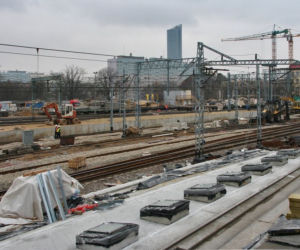 Dworzec Główny we Wrocławiu w budowie 