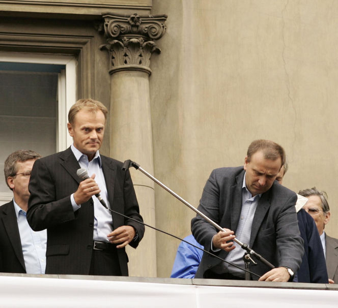 Donald Tusk i Grzegorz Schetyna
