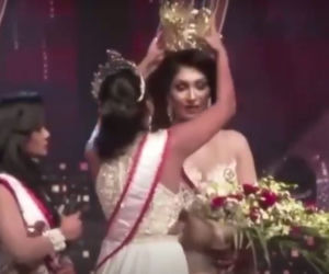 Miss Sri Lanki poturbowana na scenie. Złamała zasady konkursu