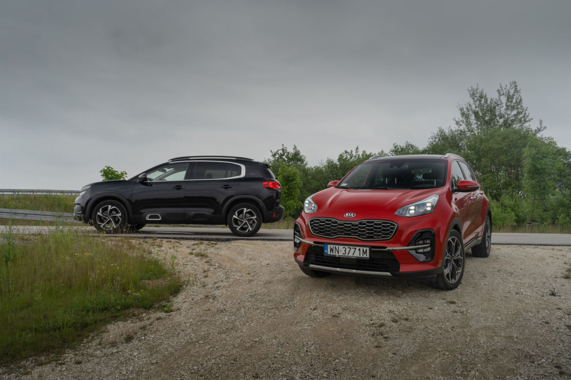 Citroen C5 Aircross 1.5 BlueHDI 130 KM EAT8 Shine vs. Kia Sportage GT Line 1.6 T-GDi 177 KM DCT7 4WD